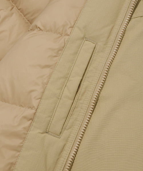 washed-down short puffer beige