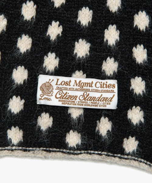 DOT KNIT MUFFLER black