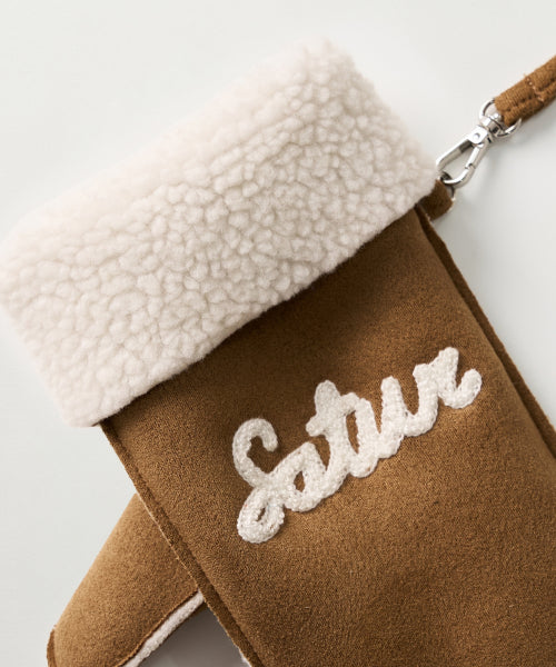 Shearling Gloves Brown