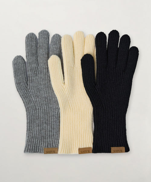 Classic Knit Gloves Cream
