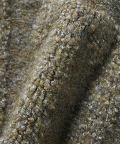 (W) Fleece Crew Neck Knit Khaki