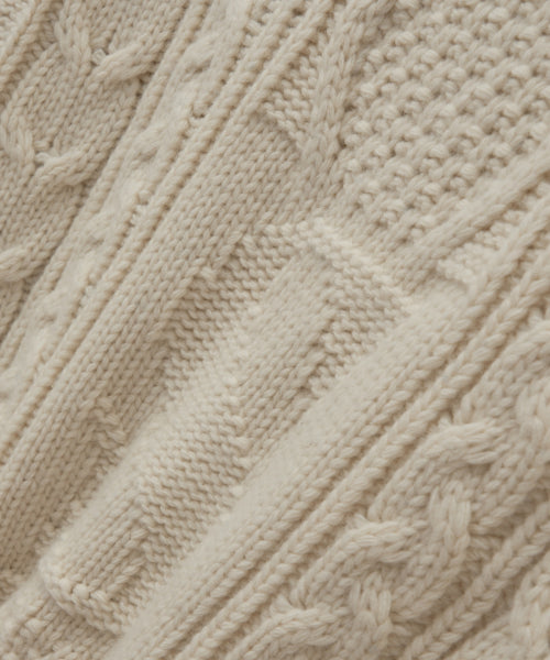 Big Cable Fisherman Pullover Knit Cream