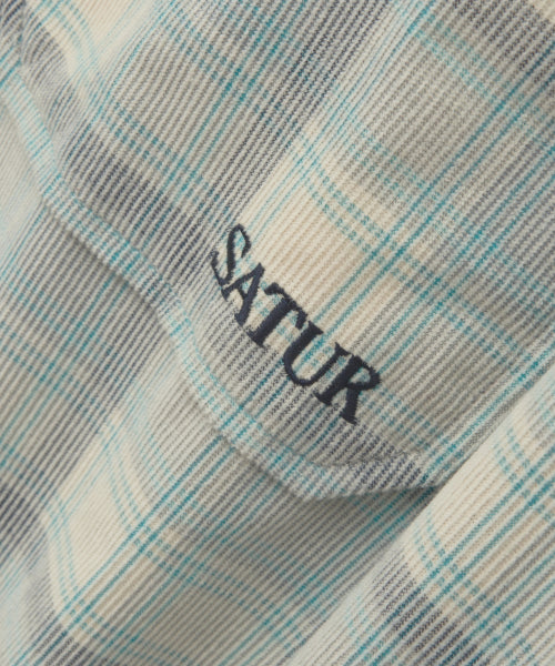 Corduroy Check Shirt Blue