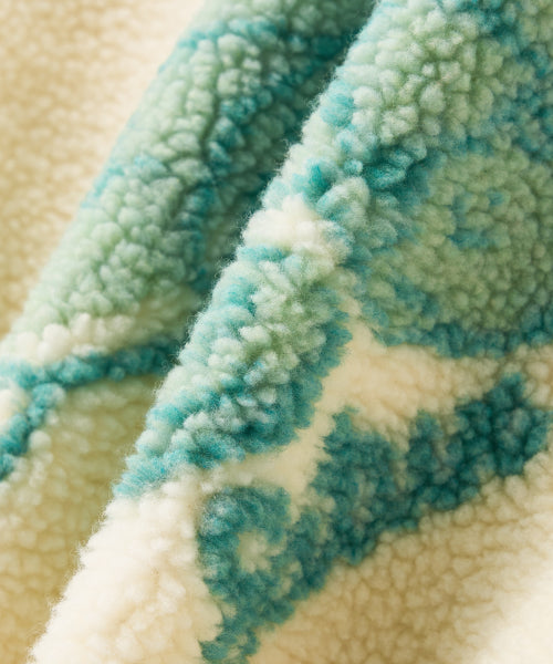 Angel Fleece Zip-up Cream Green