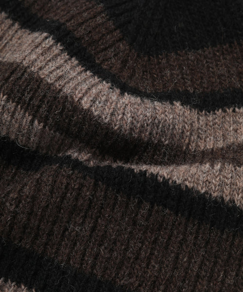 LOGO STRIPE UNCUFFED BEANIE