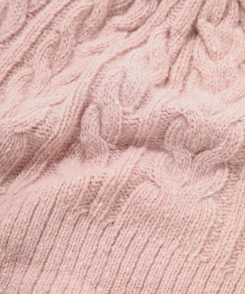 LOGO CABLE LAMBS WOOL BEANIE
