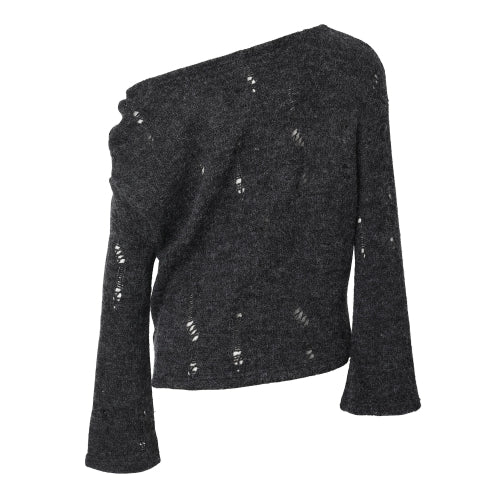Damage Punching Knit (charcoal)