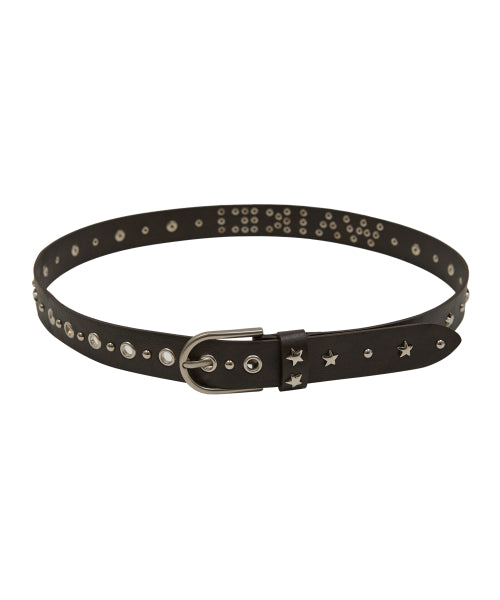 Stud Logo Belt BROWN