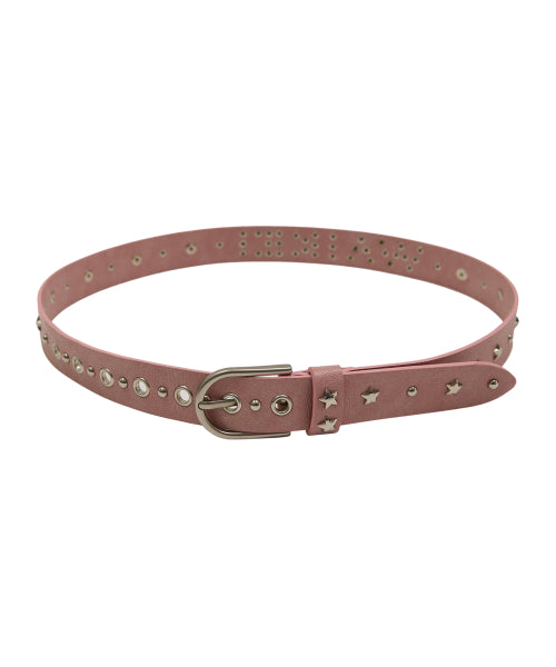 Stud Logo Belt PINK