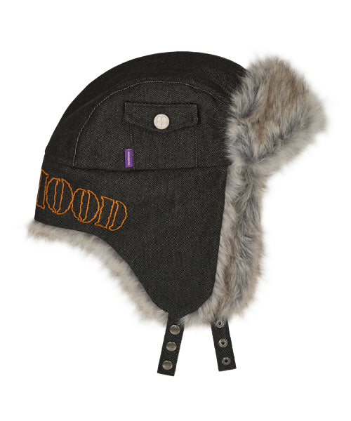 HD Fur Trooper Hat DENIM BLACK