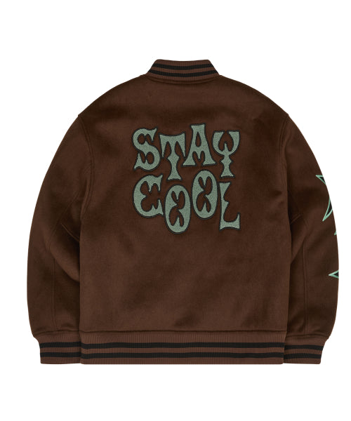 STAY COOL Varsity Jacket BROWN