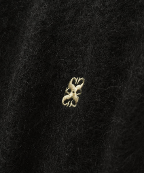 (W) Essen Two Tone Mohair Blend Knit Black