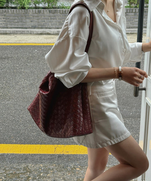 ANC WEAVING MESH BAG_BURGUNDY
