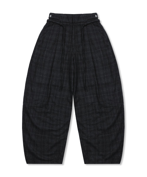 GP176 Wide Balloon Wool Pants (BLACK)
