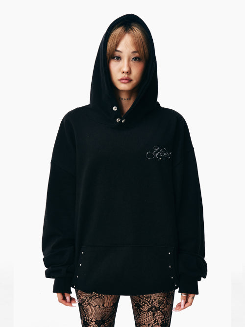 HORSE GRAPHICS CUBIC HOODIE BLACK