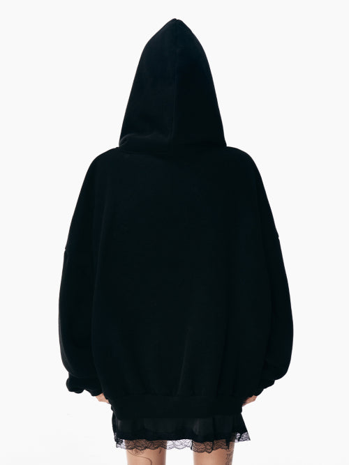 DONT COPY ZIP-UP HOODIE BLACK