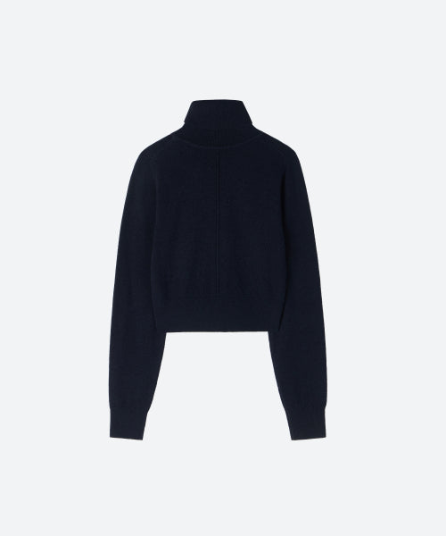 MJ Crop Turtle Neck Knit / Navy