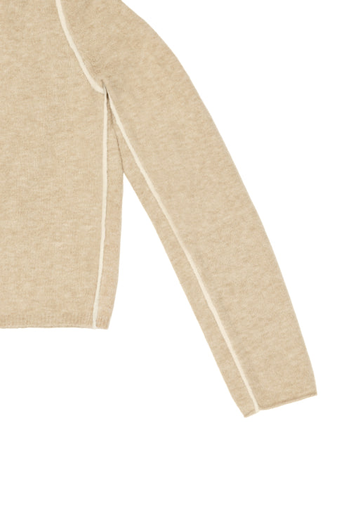 LINE POINT KNIT IN BEIGE