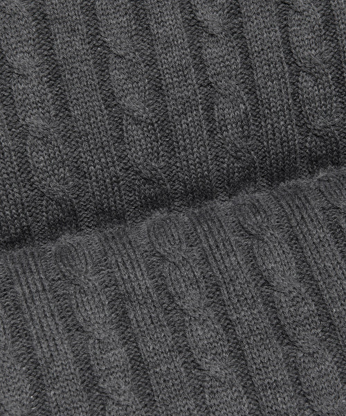 Women's Knitwear Short Down Melange Gray