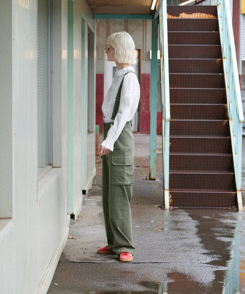 Suspender Cargo Pants (Khaki)