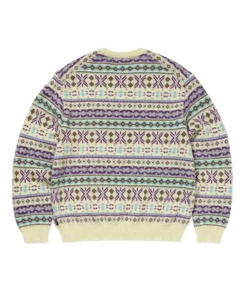 Fair Isle Knit Sweater Lemon