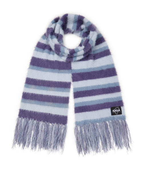 Striped Hairy Bold Muffler (Light Purple)