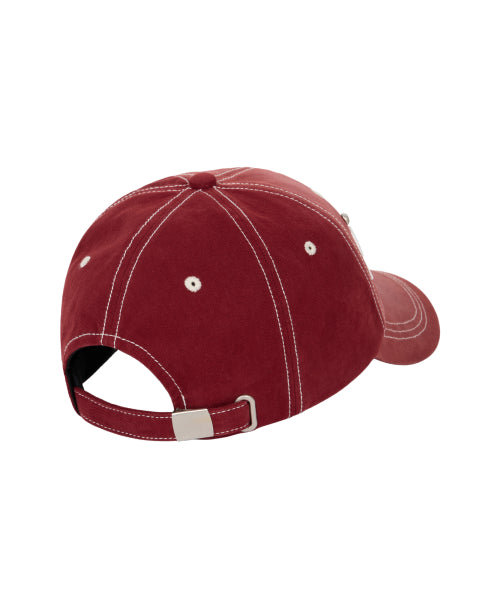Washed Embroidery Ball Cap (Pink)