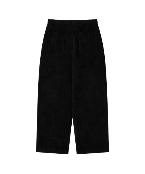 Two Tuck Corduroy Pants Black