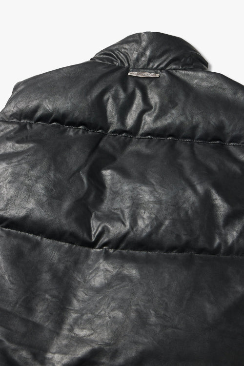 Sinsetic Leather Down Vest_Black HH16104002