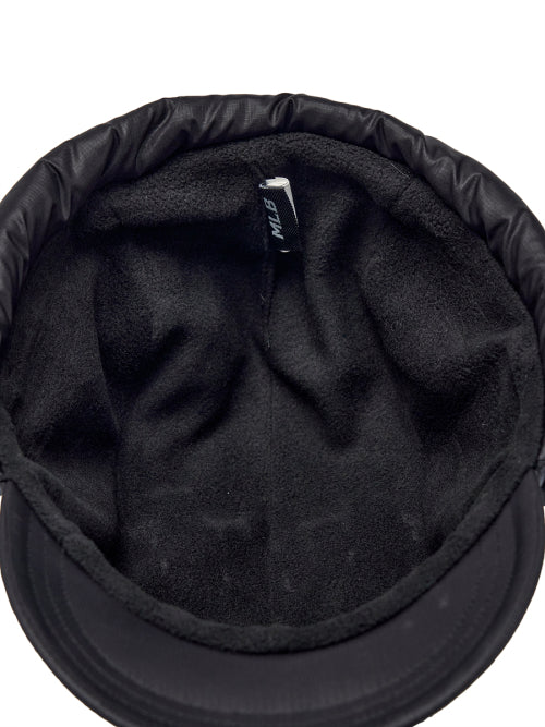 Curved padded earflap cap NY (Black)