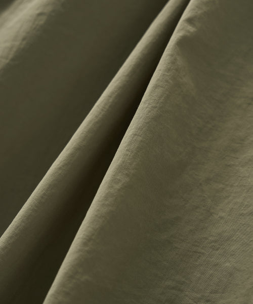 (W) Synthetic Fur Collar Hood Long Down Khaki