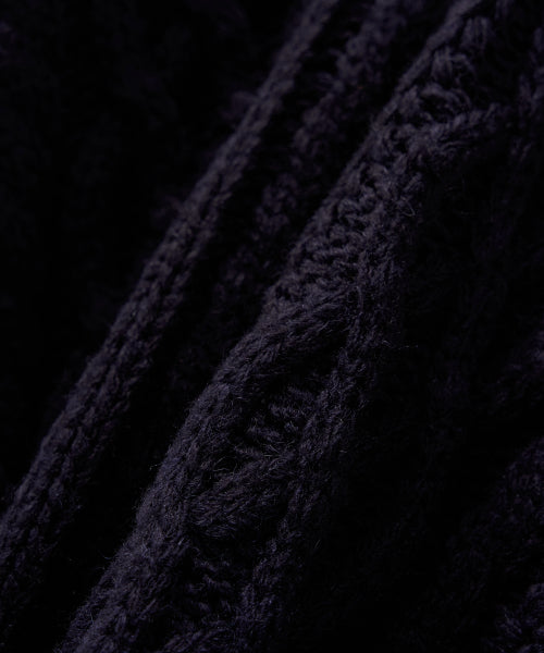 (W) Lawton Cowichan Knit Cardigan Navy