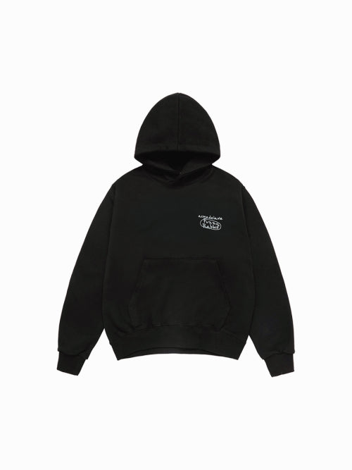 DOODLE FUZZY RABBIT HOODIE (2COLOR)