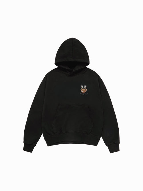 RABBIT BEAR DOLL LOGO HOODIE (2COLOR)
