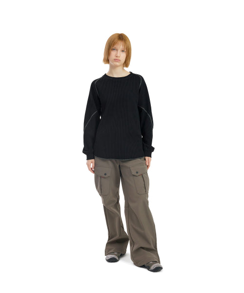 Aero Waffle LS Tee Black