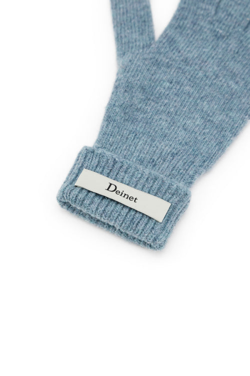WOOL BASIC GLOVES IN BLUE