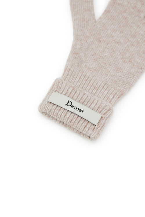 WOOL BASIC GLOVES IN OATMEAL
