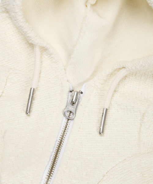 HELLO KITTY X ARUMARU CROPPED HOODIE ZIP JACKET SET_IVORY
