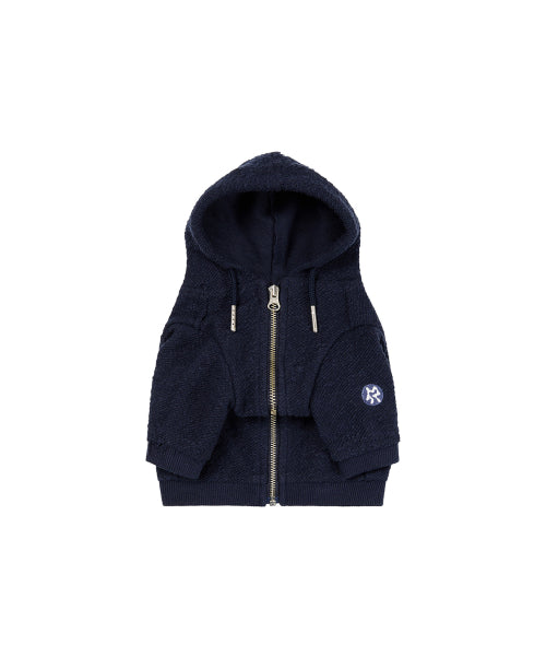 HELLO KITTY X ARUMARU CROPPED HOODIE ZIP JACKET SET_NAVY
