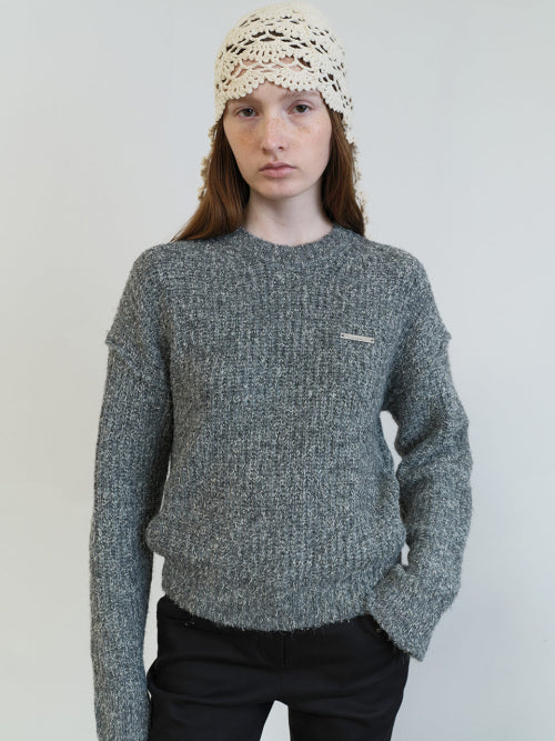 Melange Round-neck Knit VK5WP296_2color