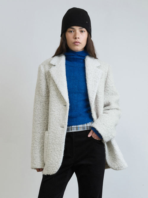 Soft Boucle Jacket in Ivory VW5WJ240-03