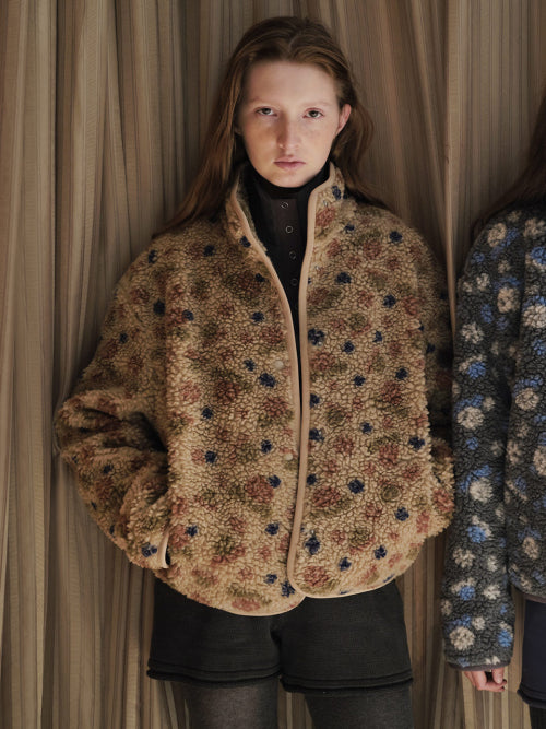 Flower Pattern Fleece Jacket VW5WM244_2color