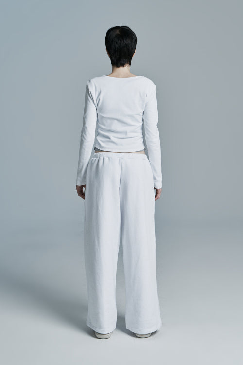 DAY V-NECK LONG SLEEVE WHITE