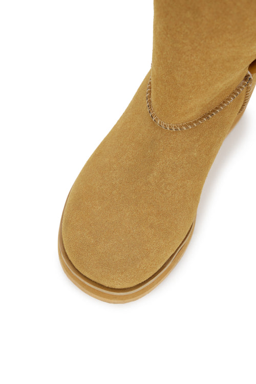 FAUX FUR WALKER IN CAMEL