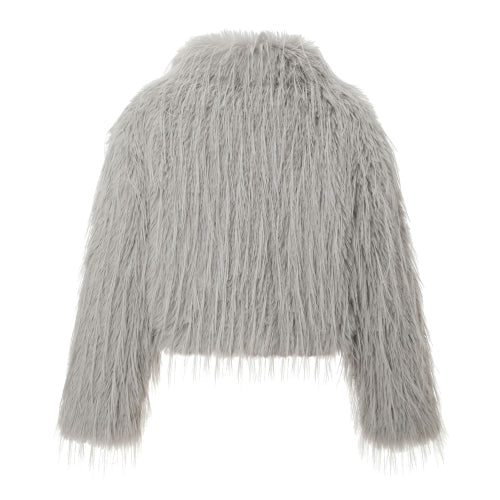 Shaggy Fur Jacket (light gray)