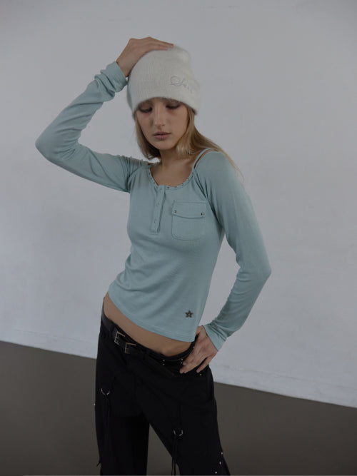 ANGORA LOGO BEANIE / WHITE