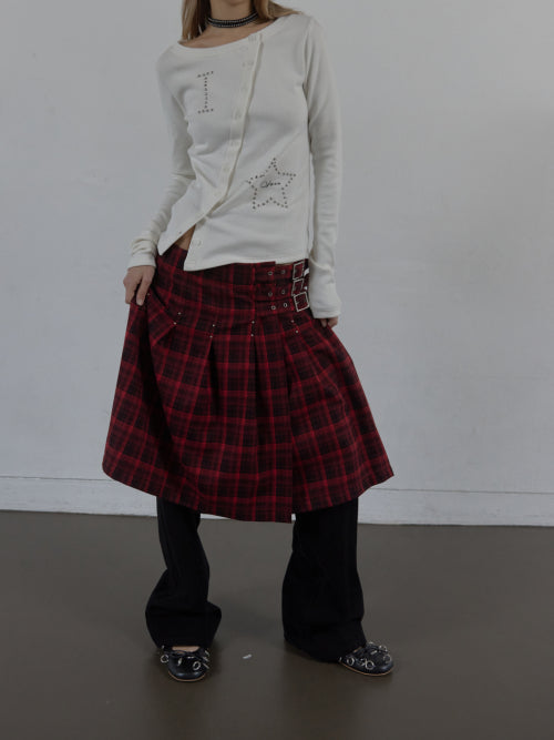STAR BUTTON TOP / WHITE