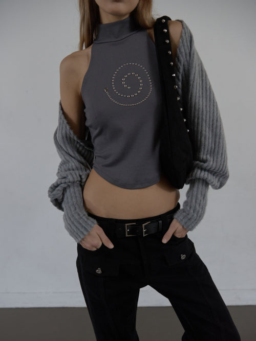 BRUSHED BOLERO SET / GRAY