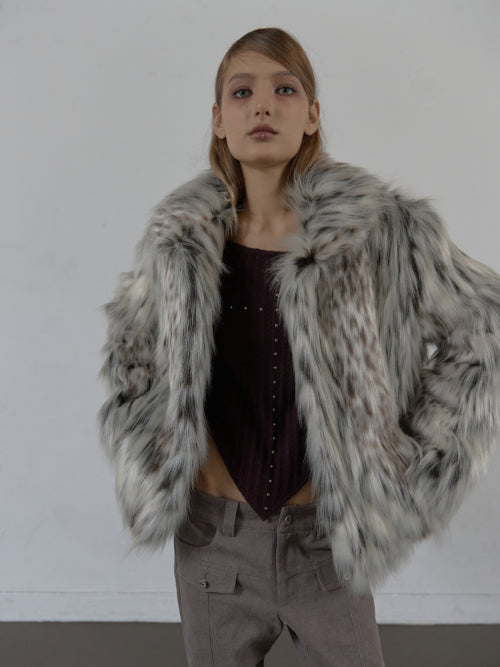 FAUX FUR JACKET / MIX