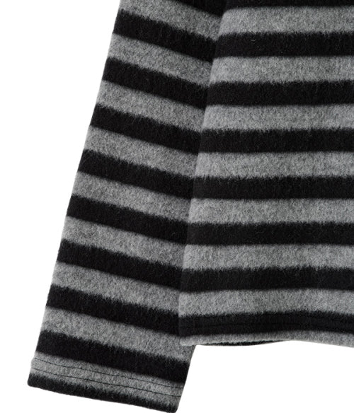 Hooded Henley Tee_Stripe